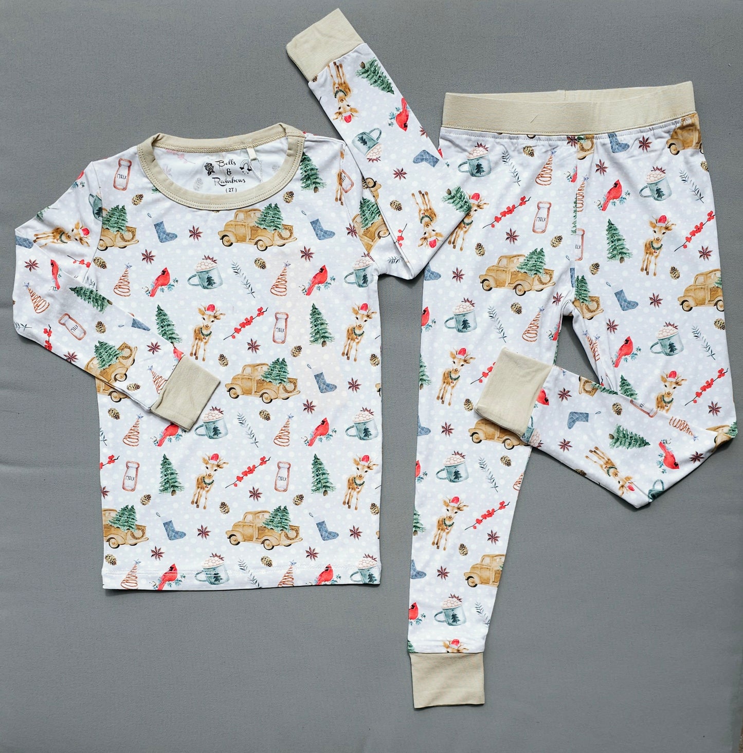 Holly Bells 2pc Pajama Set