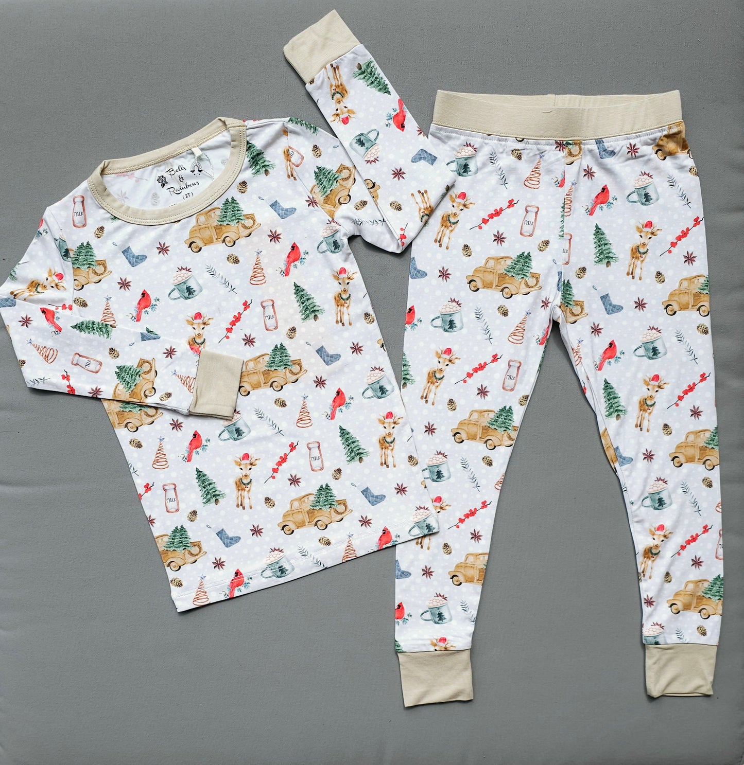Holly Bells 2pc Pajama Set