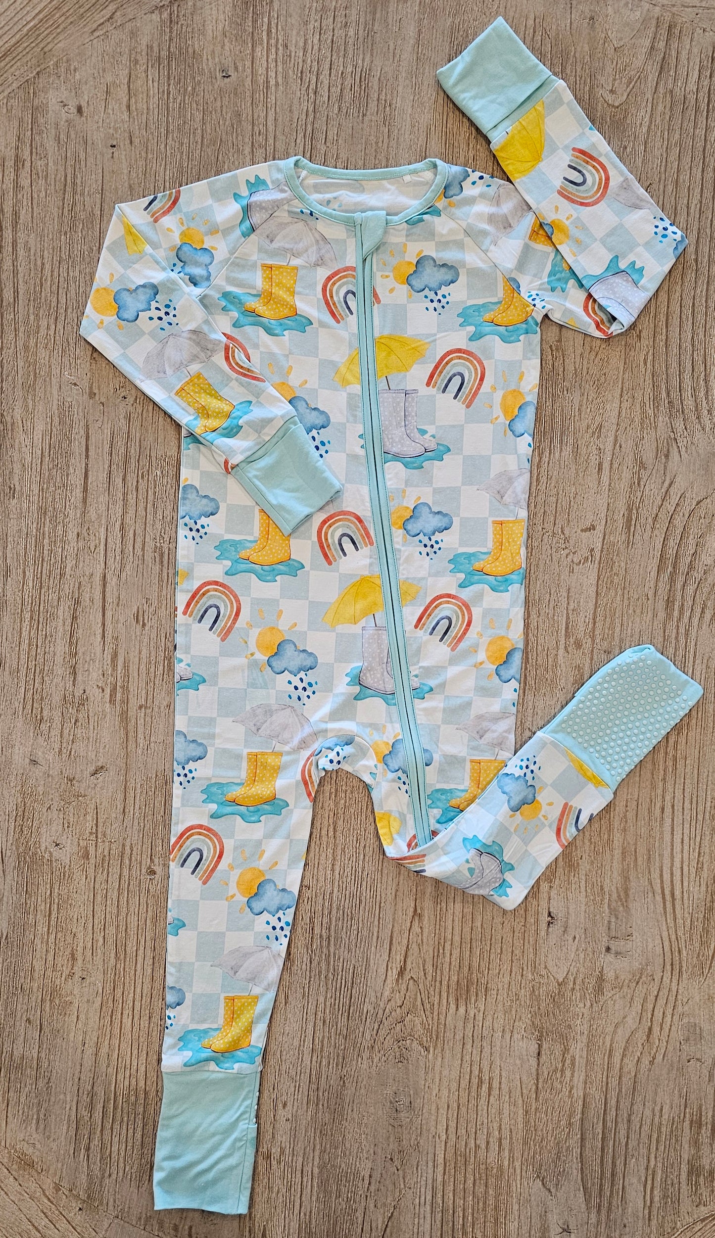 Splashing In The Rain Convertible Footie Pajama