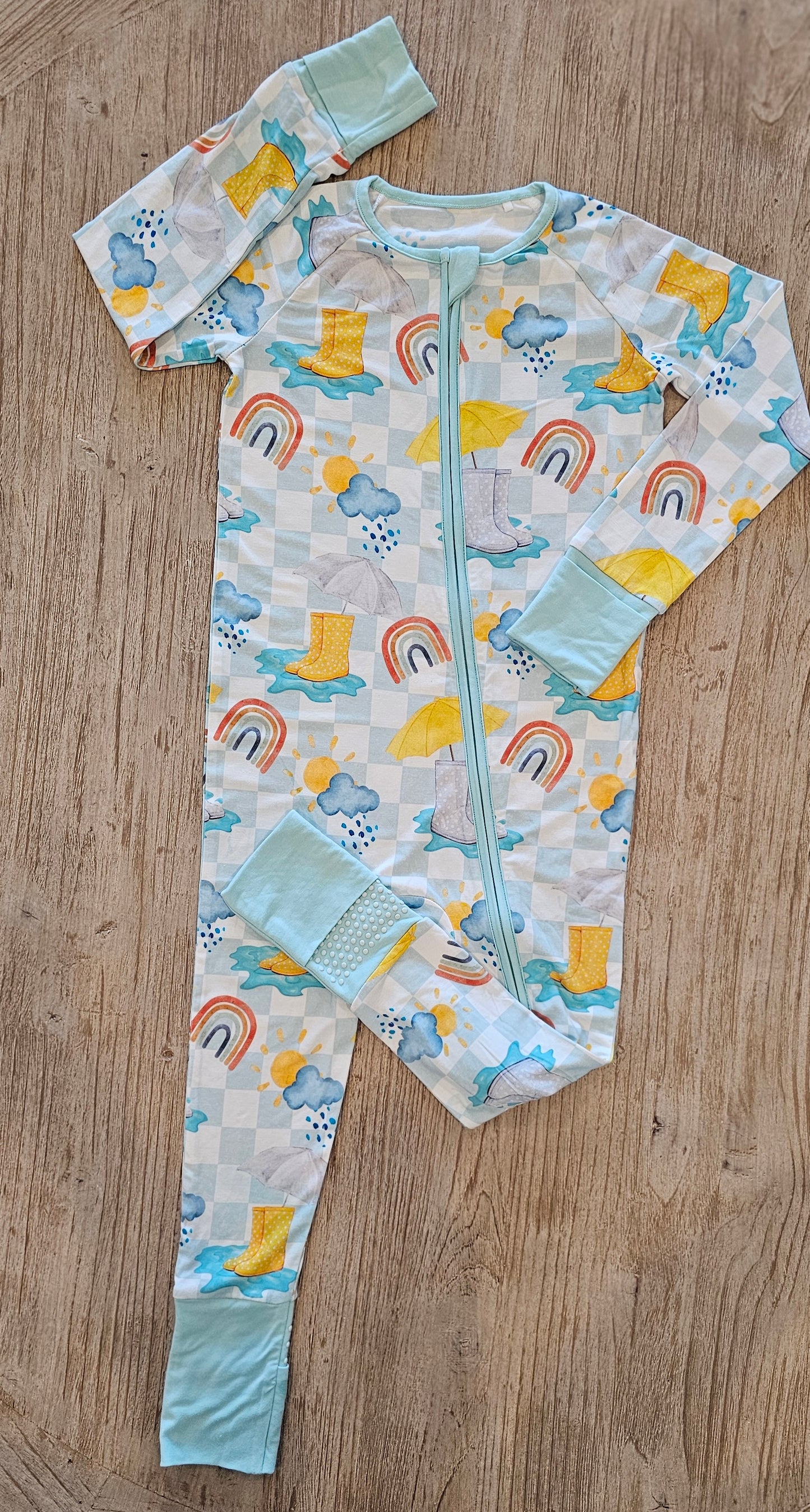 Splashing In The Rain Convertible Footie Pajama