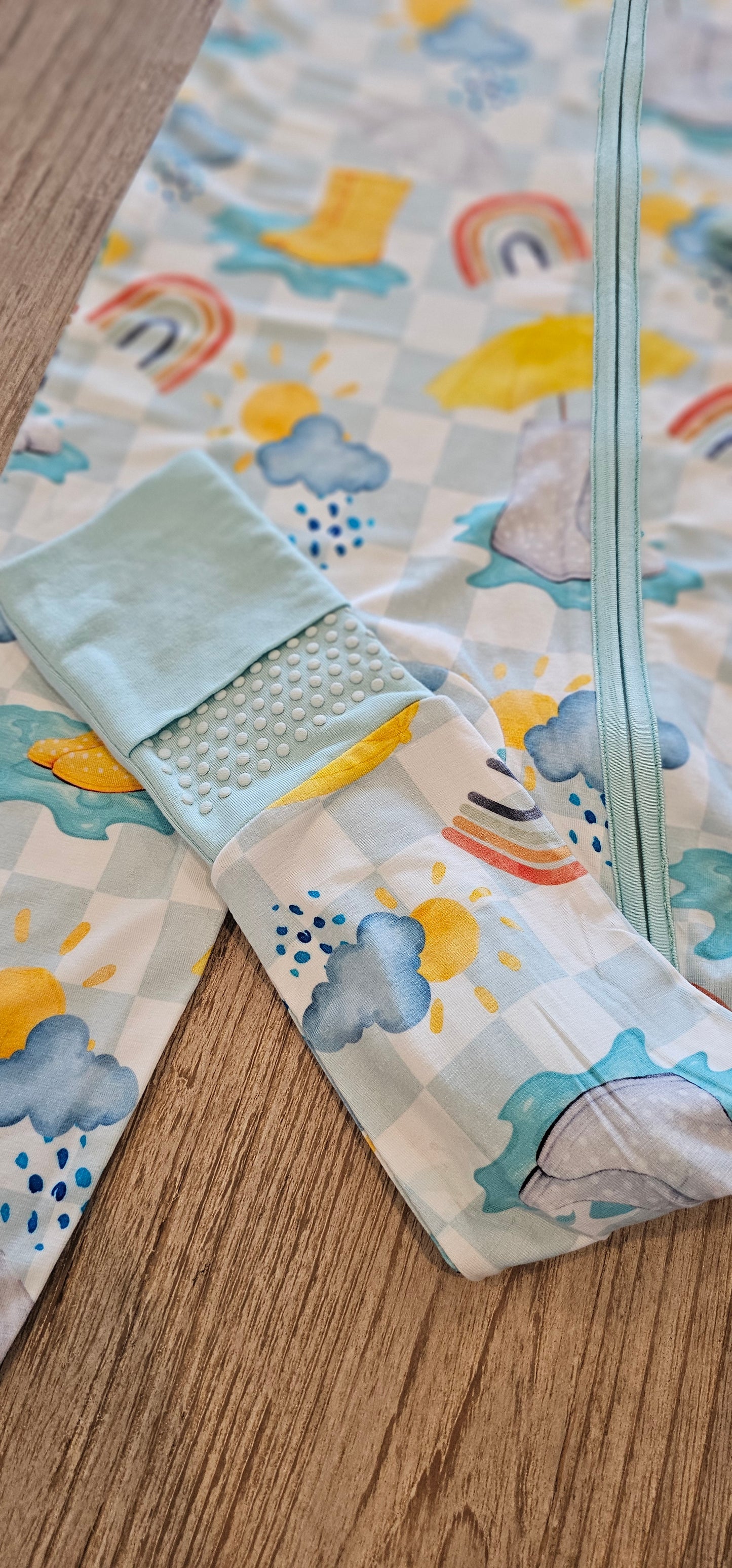Splashing In The Rain Convertible Footie Pajama