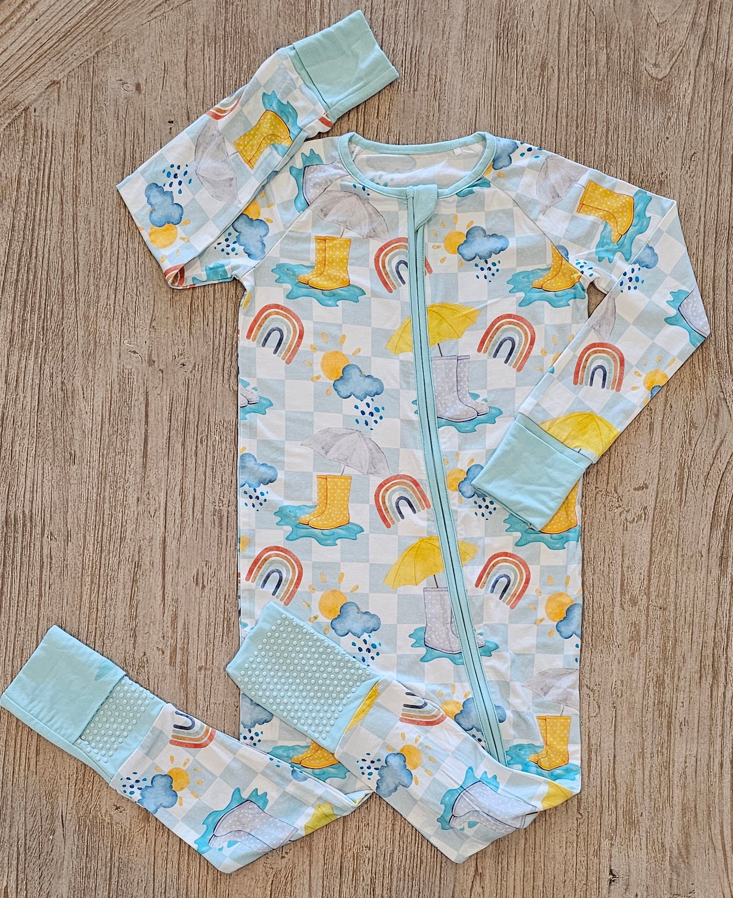 Splashing In The Rain Convertible Footie Pajama