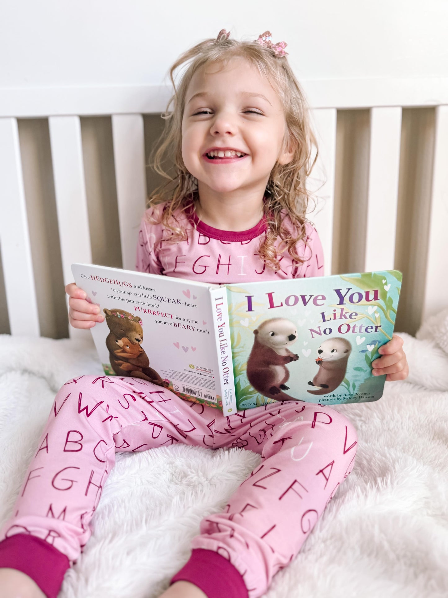 I <3 U ABC 2pc Bamboo Pajamas - Berry