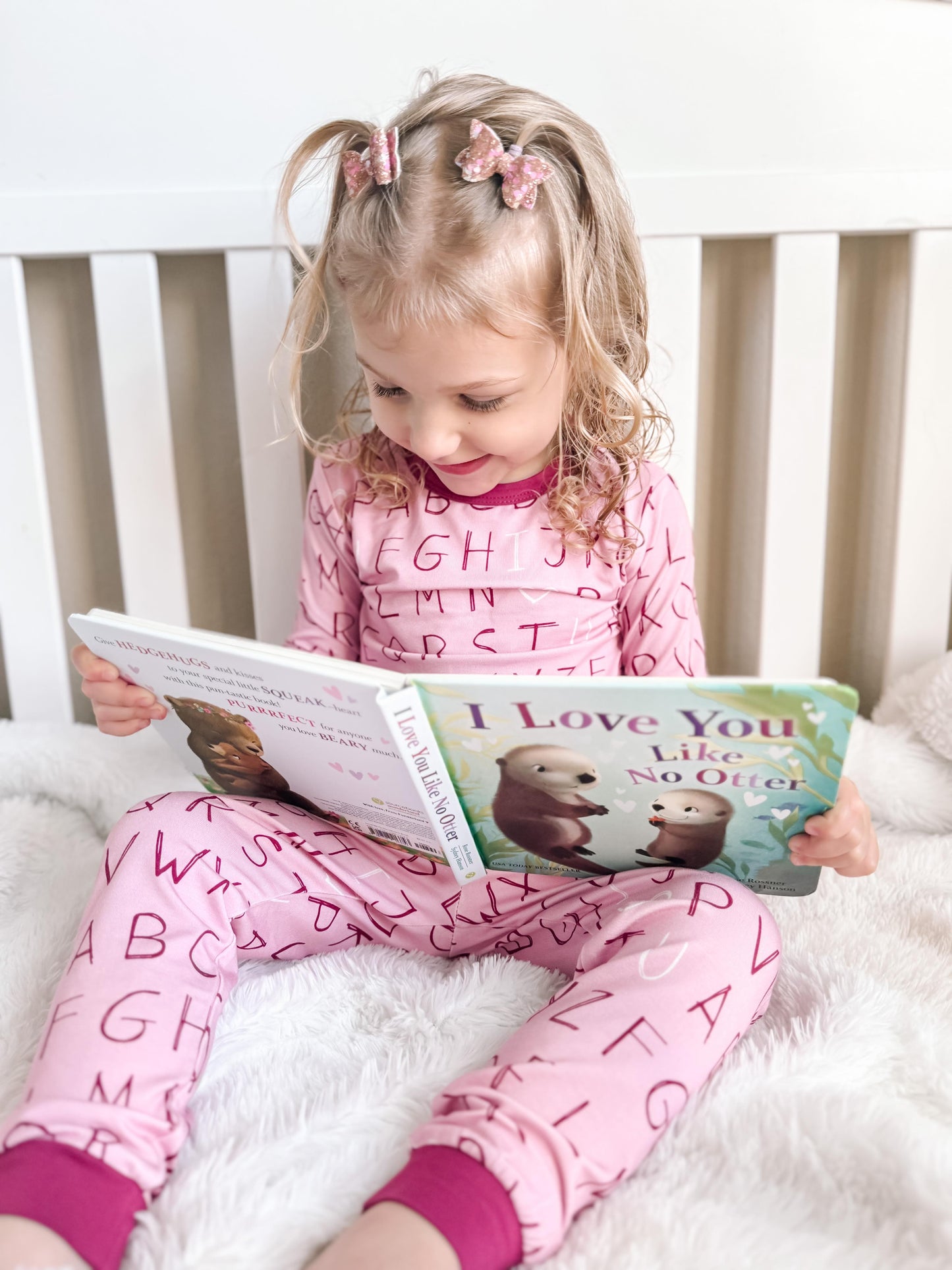 I <3 U ABC 2pc Bamboo Pajamas - Berry