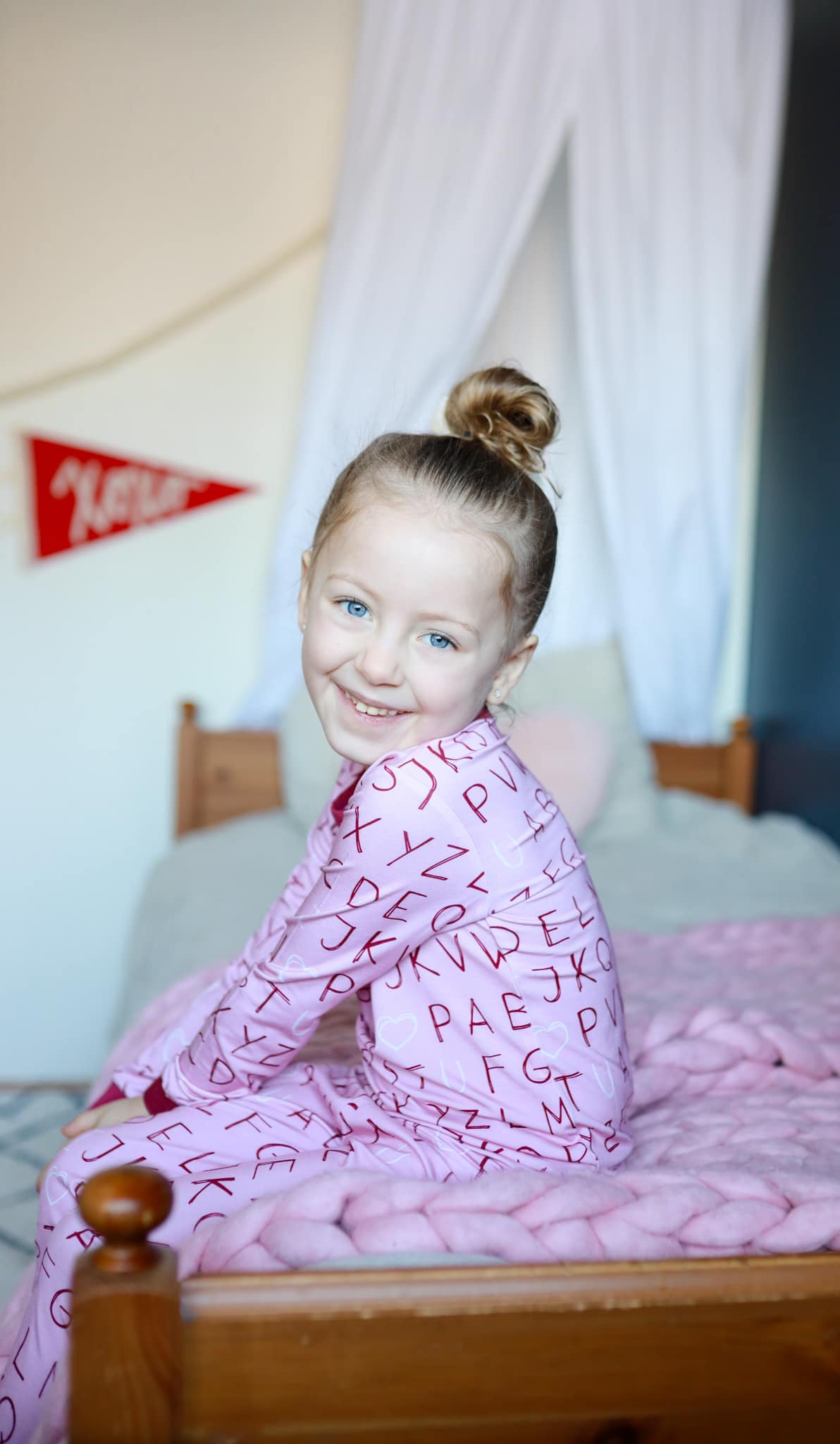 I <3 U ABC 2pc Bamboo Pajamas - Berry