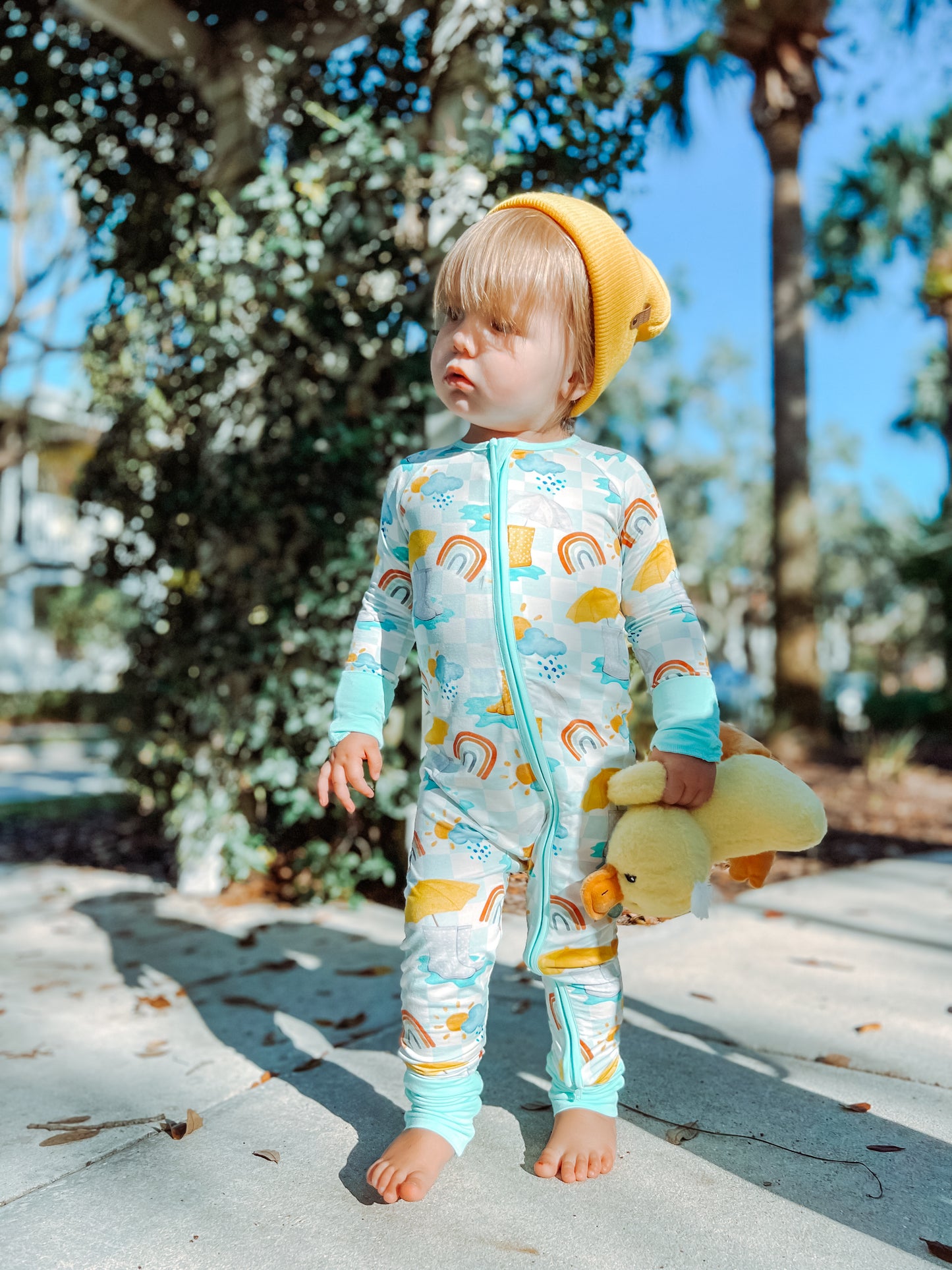 Splashing In The Rain Convertible Footie Pajama