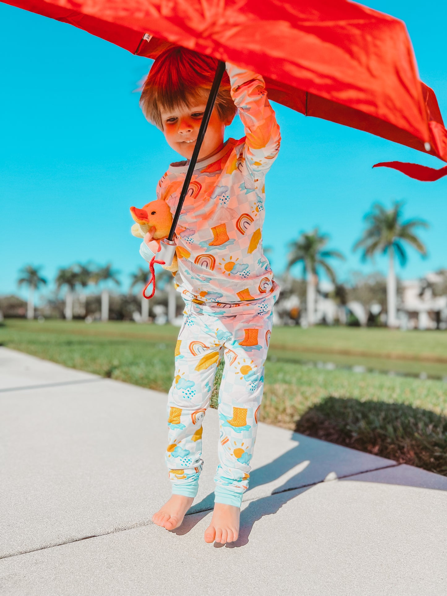 Splashing in the Rain 2pc Pajama Set