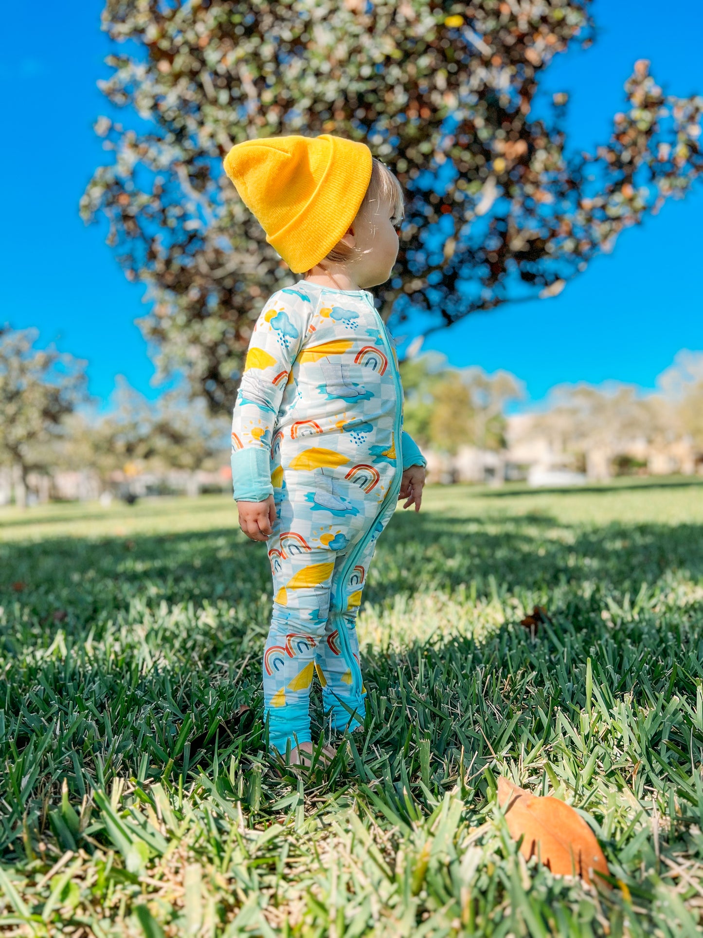 Splashing In The Rain Convertible Footie Pajama