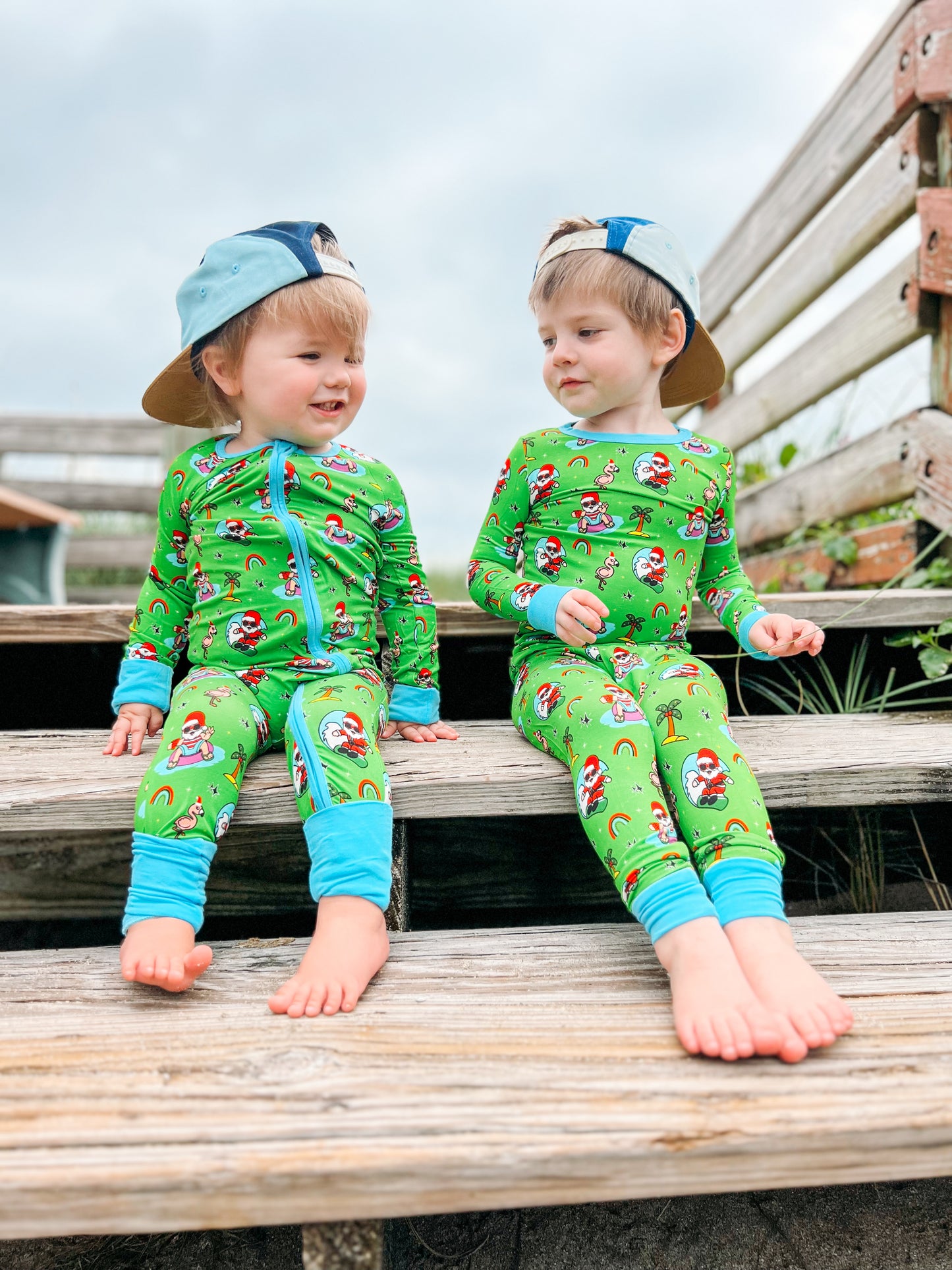 Tis The Sea-Sun Convertible Footie Pajama