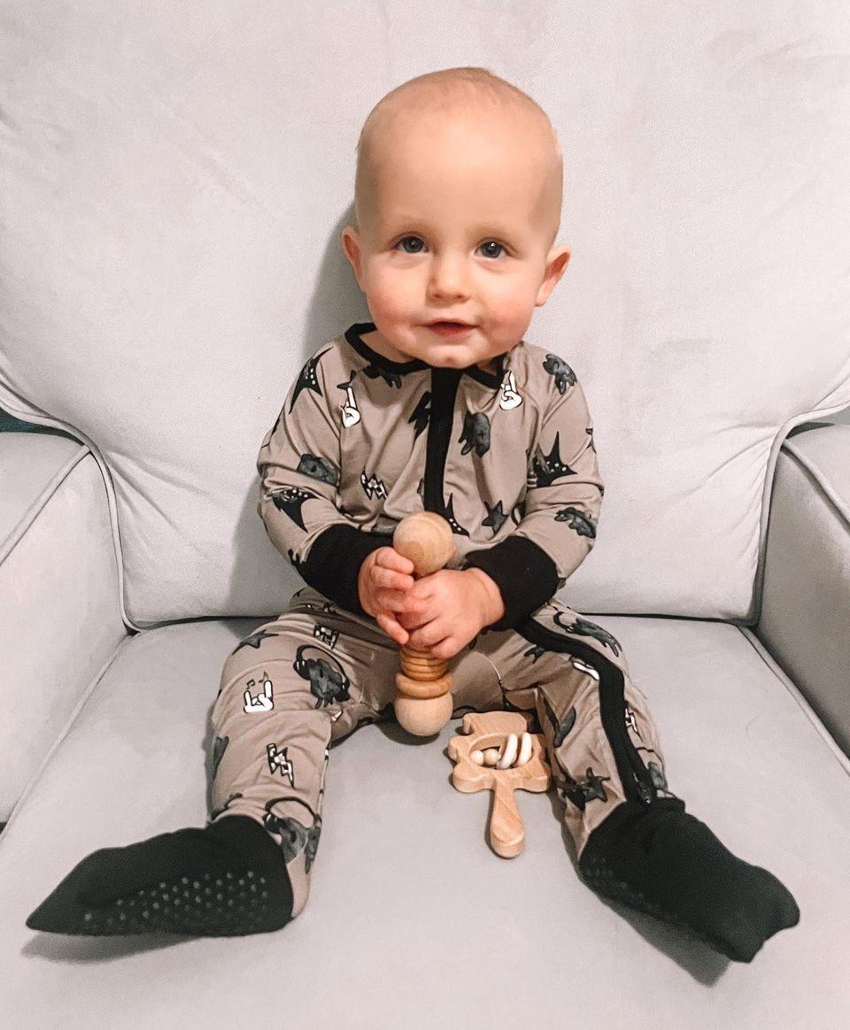 Rock On Rockstar Convertible Footie Pajama