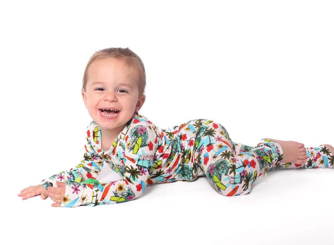 Beach Vibes Only Convertible Footie Pajama