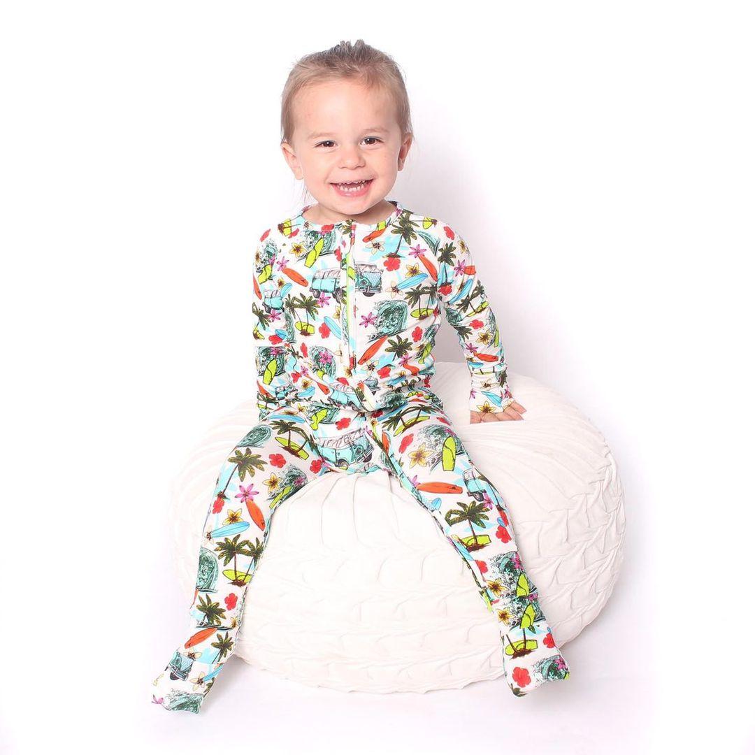 Beach Vibes Only Convertible Footie Pajama
