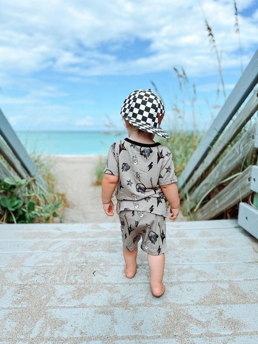 Hang Loose Checkered Snapback Hat