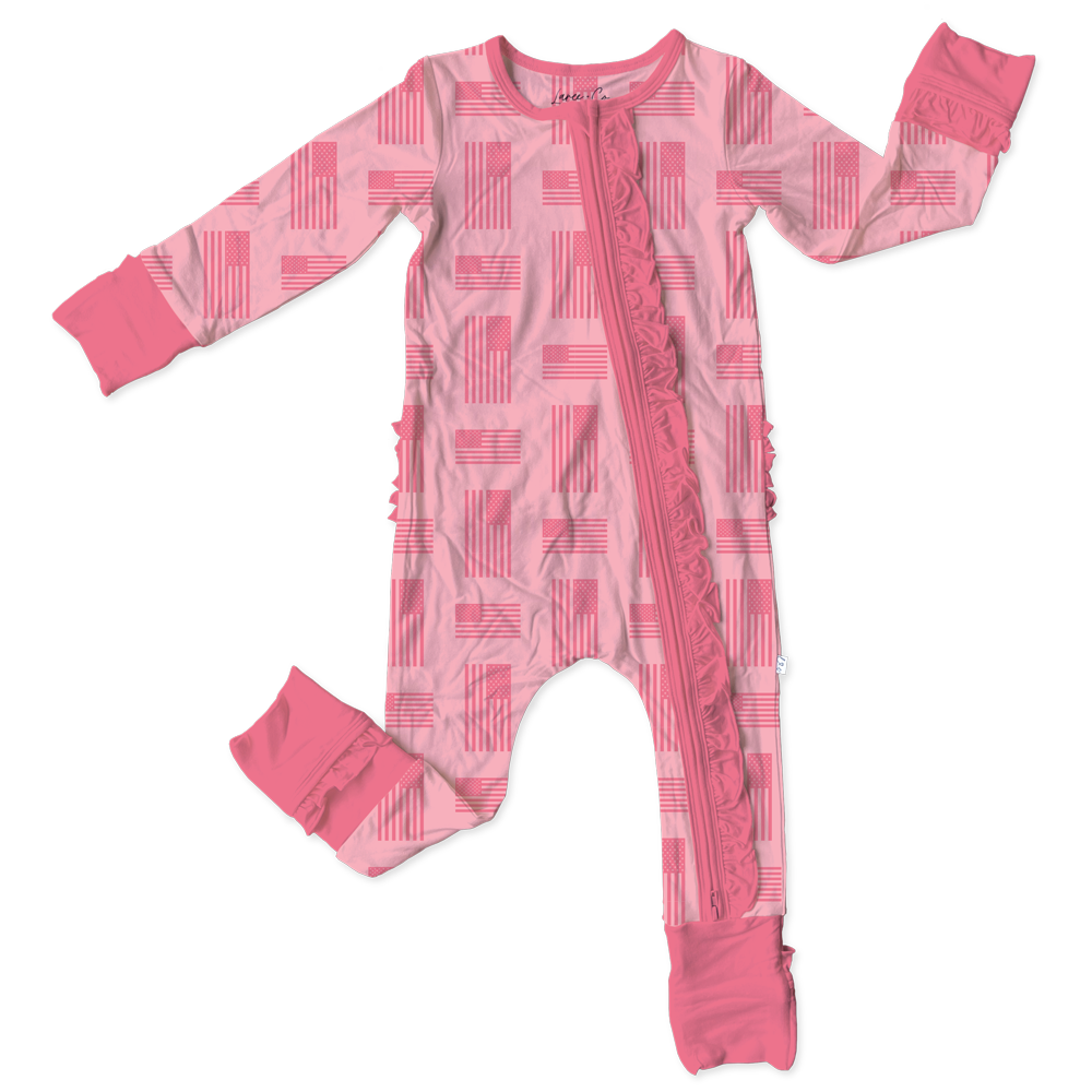 Kenzie Bamboo Ruffle Convertible Footie (2T-4T)