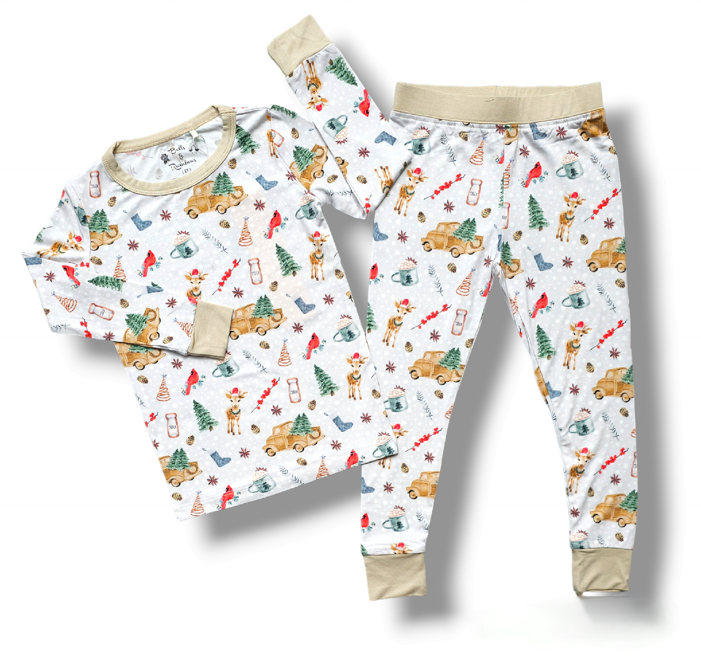 Holly Bells 2pc Pajama Set