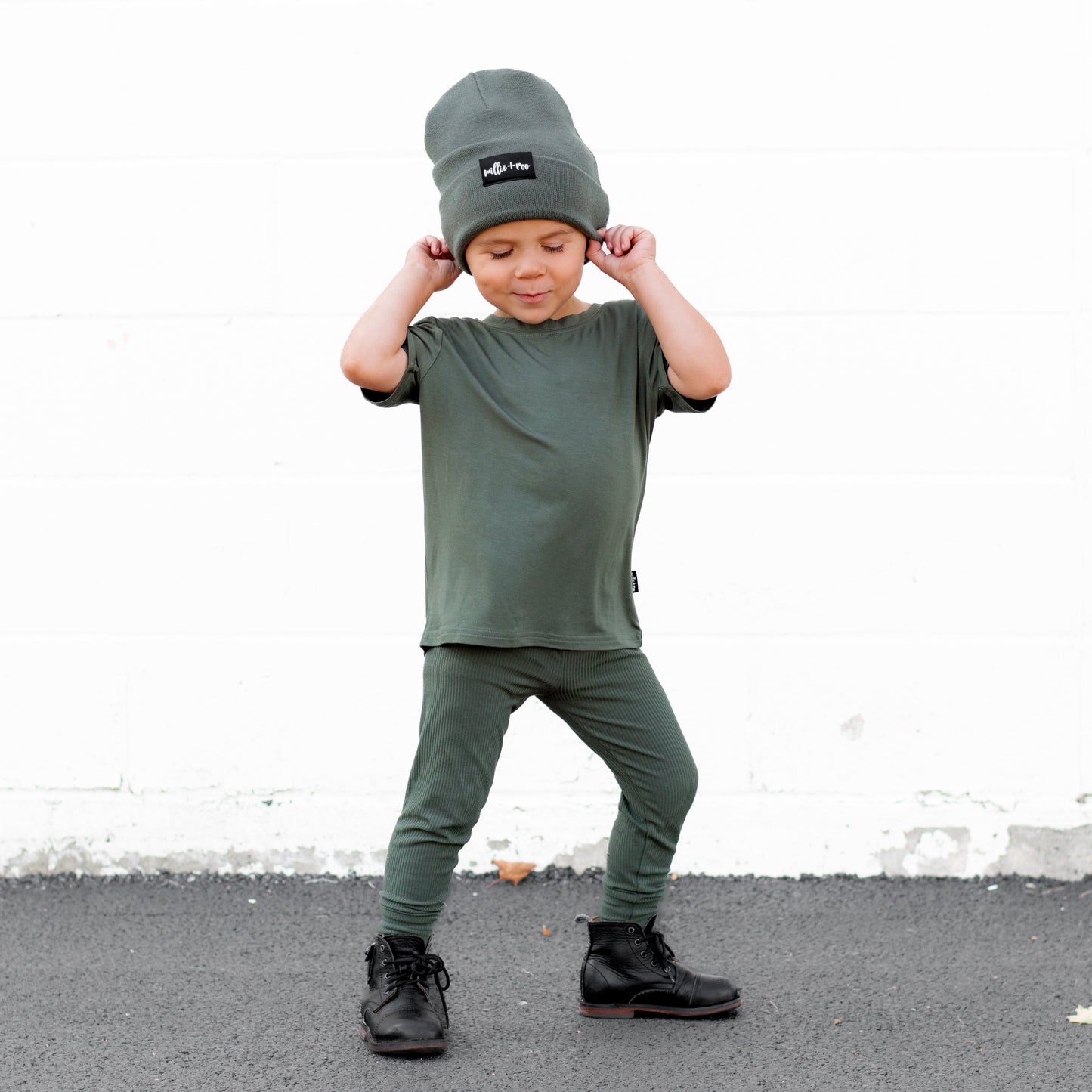 BAMBOO BASIC TEE- Moss