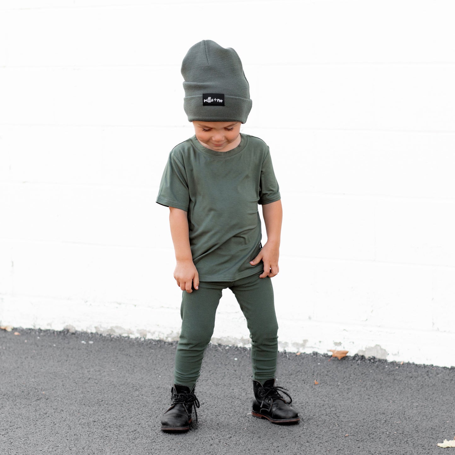 BAMBOO BASIC TEE- Moss