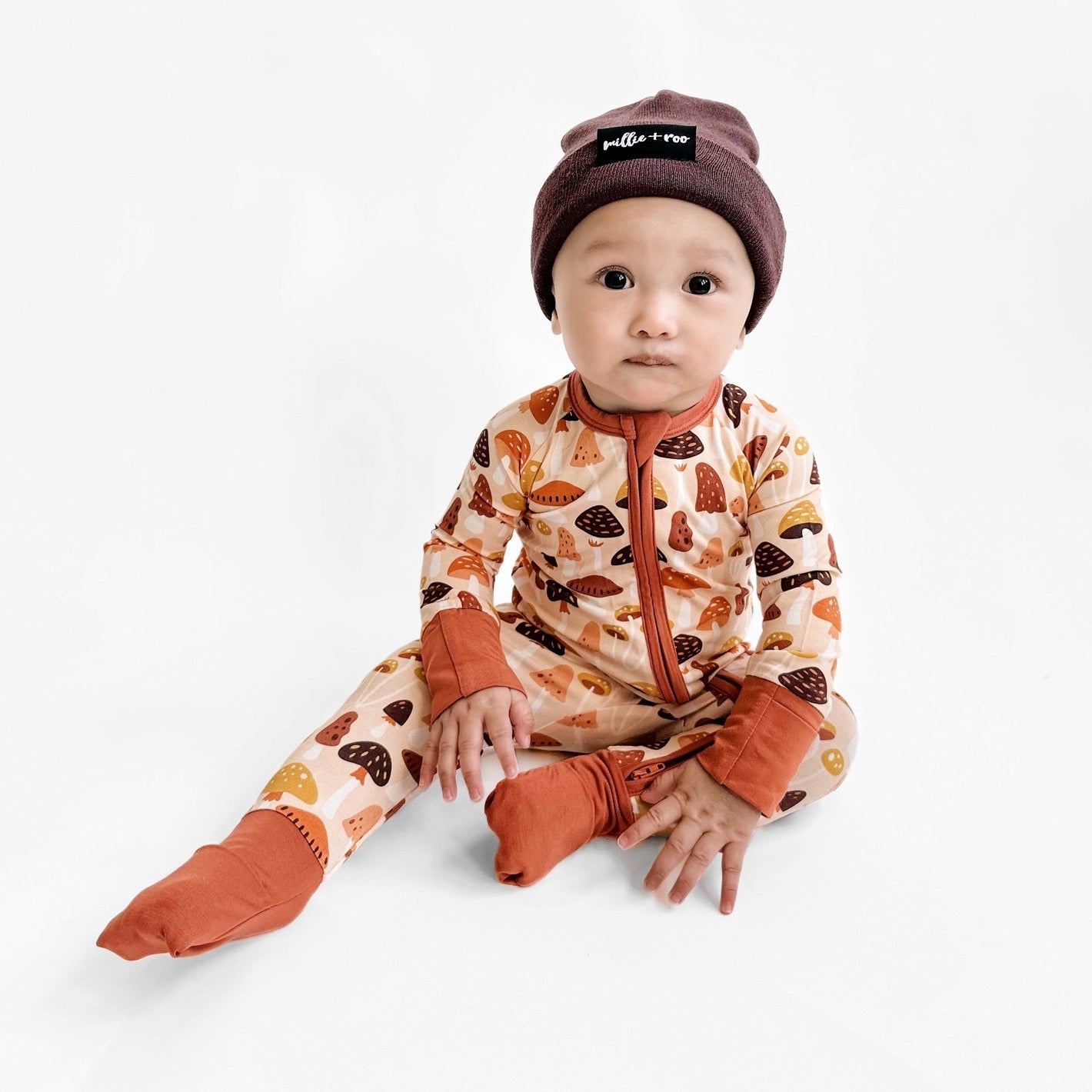 ZIP ROMPER - Mushrooms