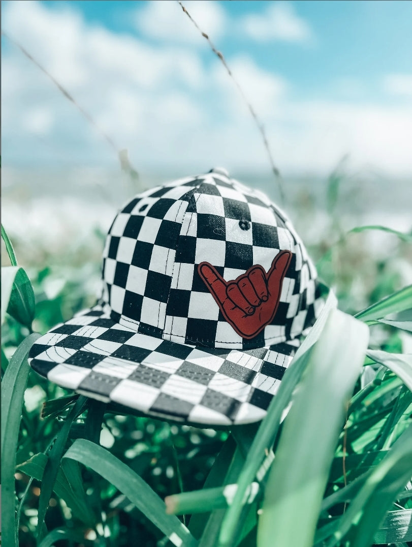 Hang Loose Checkered Snapback Hat