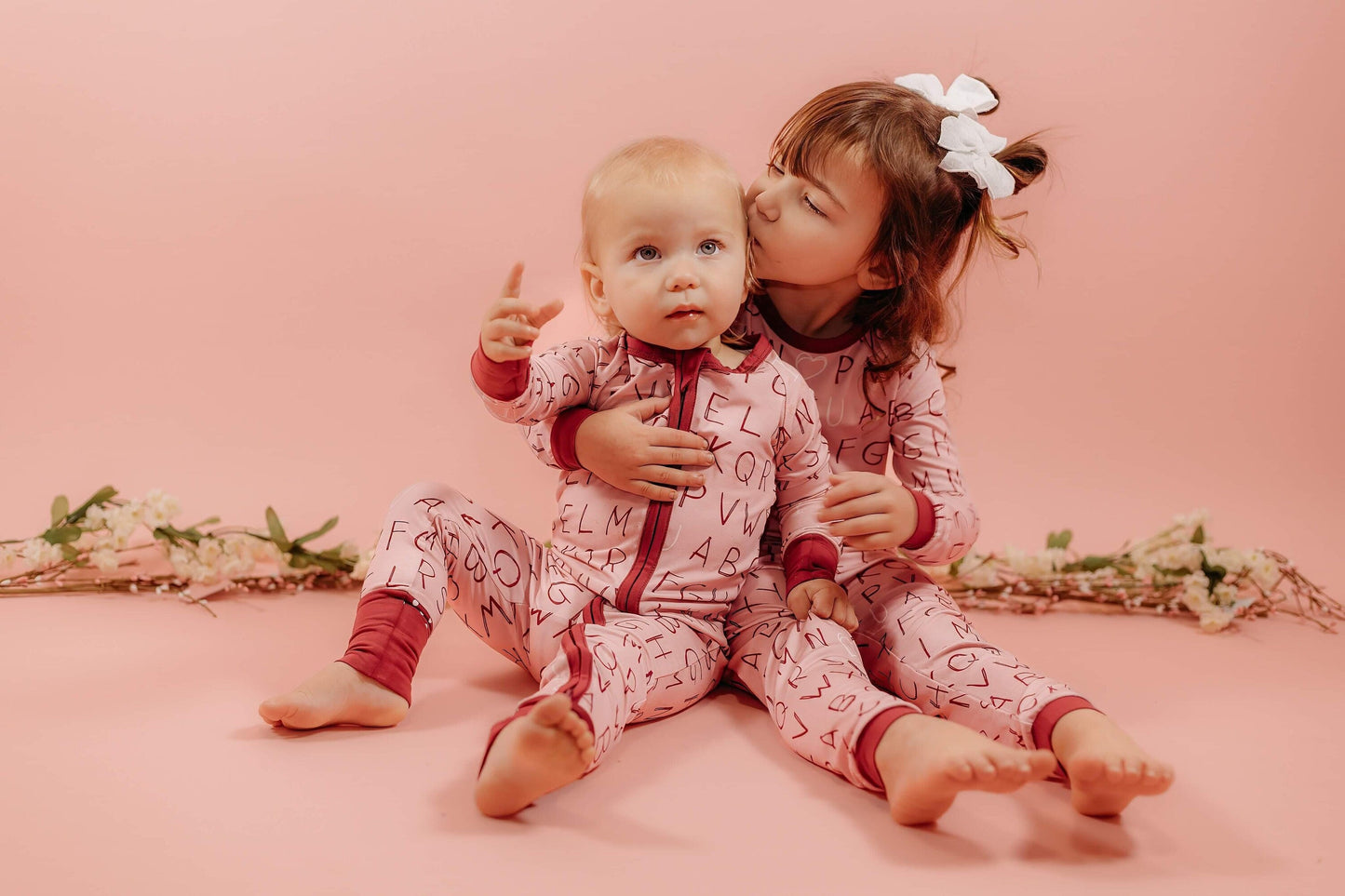 I <3 U ABC 2pc Bamboo Pajamas - Berry