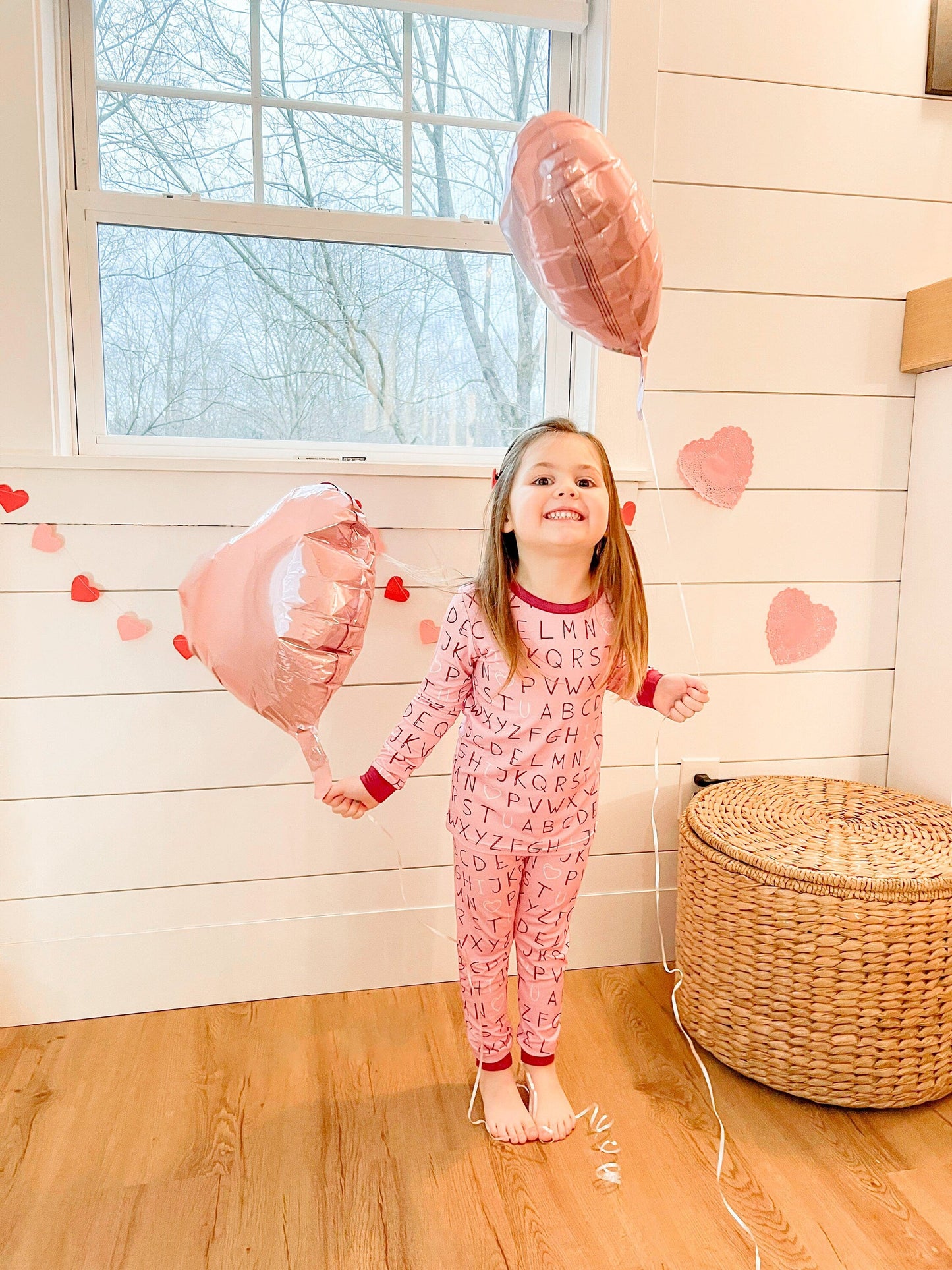 I <3 U ABC 2pc Bamboo Pajamas - Berry