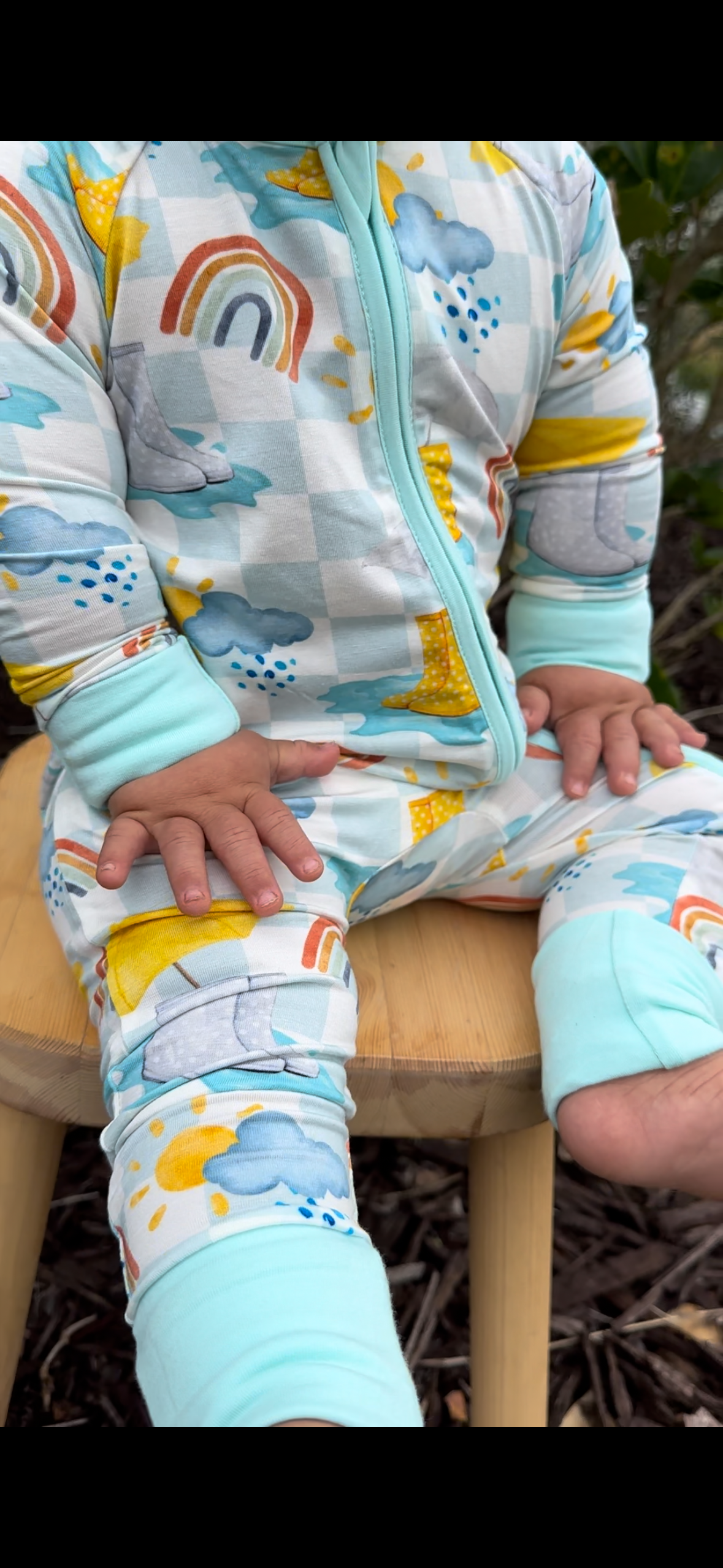 Splashing In The Rain Convertible Footie Pajama
