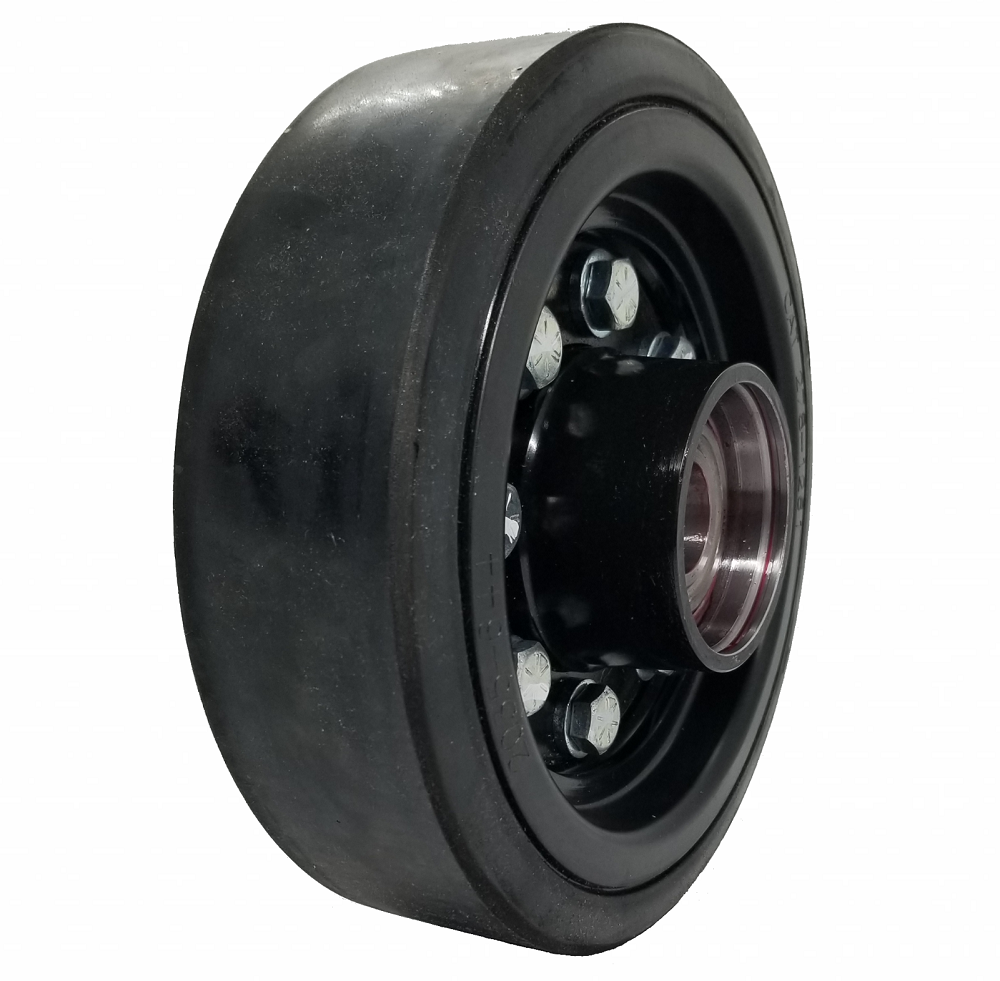One 10" Rubber Middle Bogie Wheel w/ Hub Fits CAT 247B3 389-7585