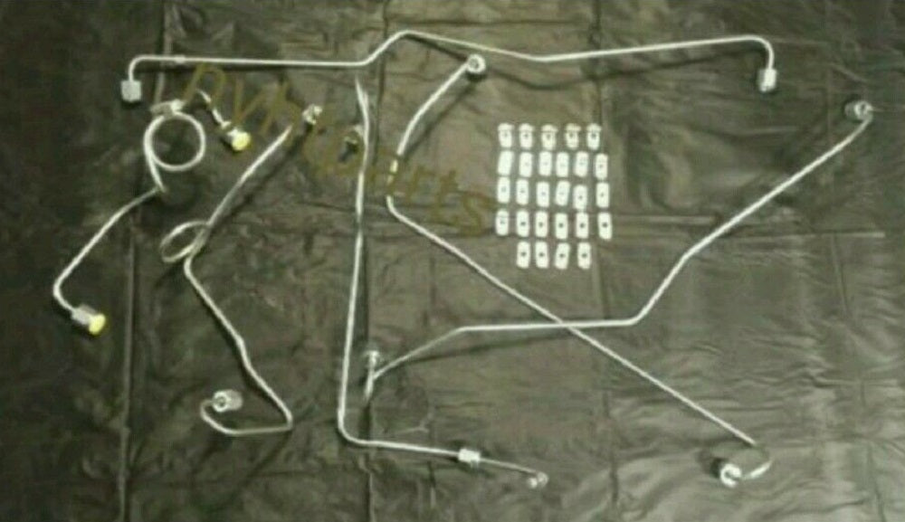 Fuel Injection Line Kit 6 pcs w/ Clamps Fits CAT 3306 4P9381 4P9382