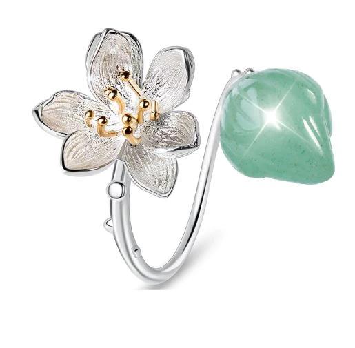 Lotus 925 Sterling Silver Flower Ring