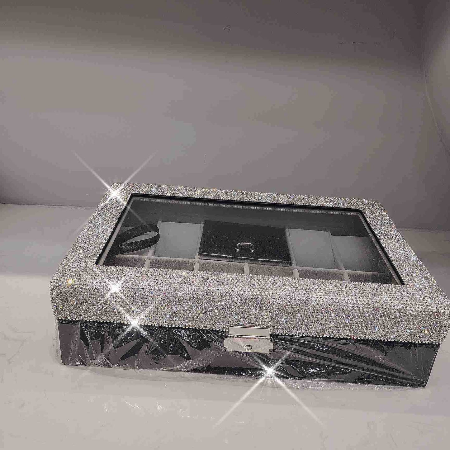 Sparkling Diamond Luxury Jewelry Storage Box
