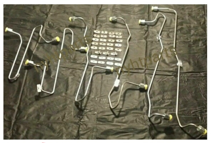 Fuel Injection Line Kit 6 pcs w/ Clamps Fits CAT- 3406 / 3406B / 3406C
