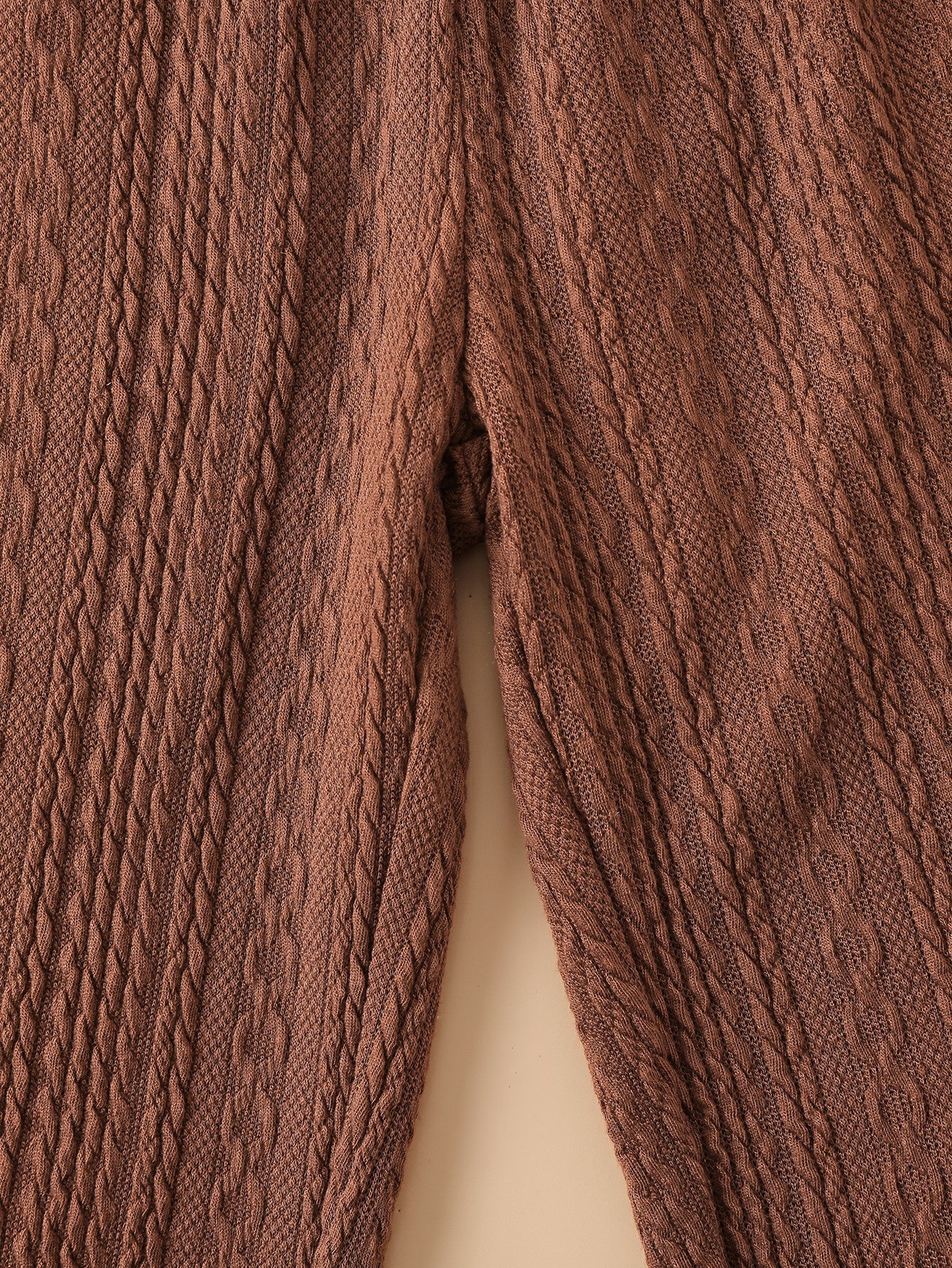 Kids Cable-Knit Print Pullover and Pants Set