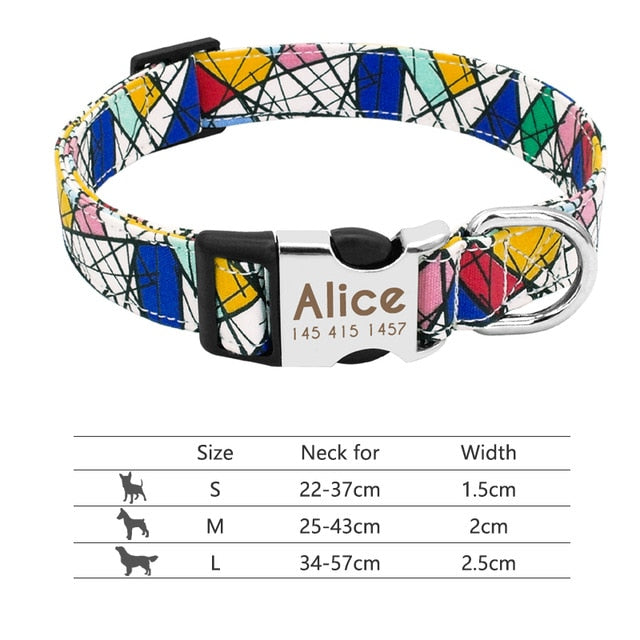 Personalized Pet Collar Engraved ID Tag Nameplate