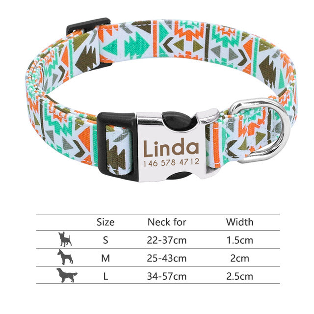 Personalized Pet Collar Engraved ID Tag Nameplate