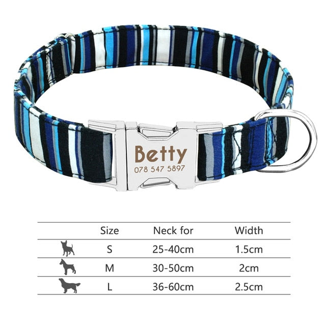 Personalized Pet Collar Engraved ID Tag Nameplate