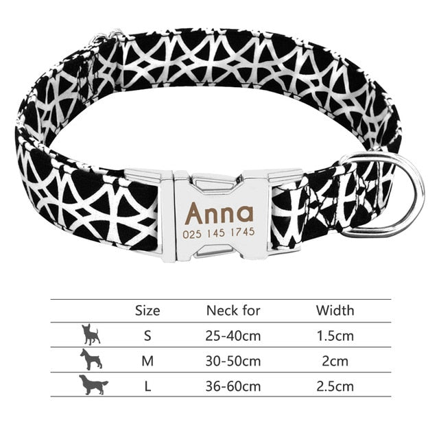 Personalized Pet Collar Engraved ID Tag Nameplate