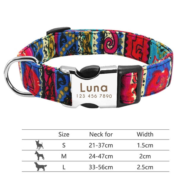 Personalized Pet Collar Engraved ID Tag Nameplate