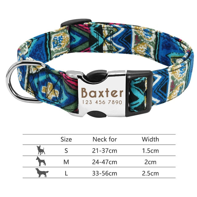 Personalized Pet Collar Engraved ID Tag Nameplate