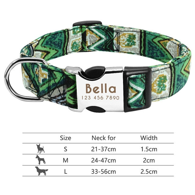 Personalized Pet Collar Engraved ID Tag Nameplate