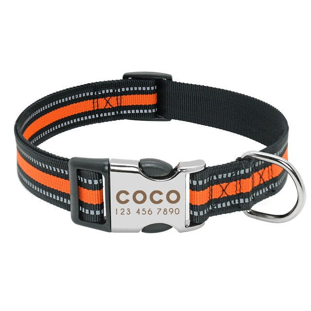 Personalized Pet Collar Engraved ID Tag Nameplate