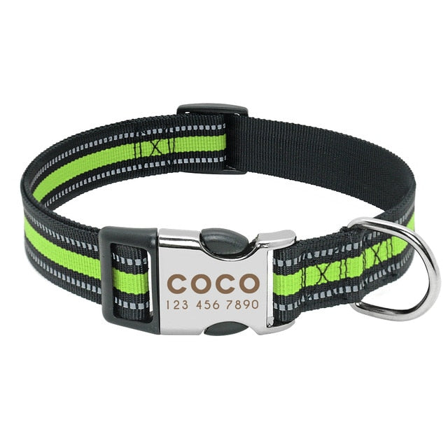 Personalized Pet Collar Engraved ID Tag Nameplate