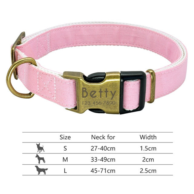 Personalized Pet Collar Engraved ID Tag Nameplate