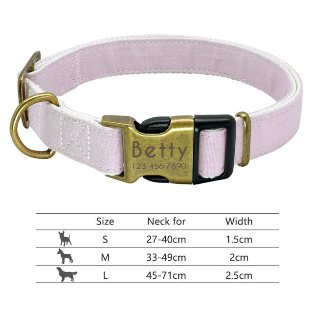 Personalized Pet Collar Engraved ID Tag Nameplate