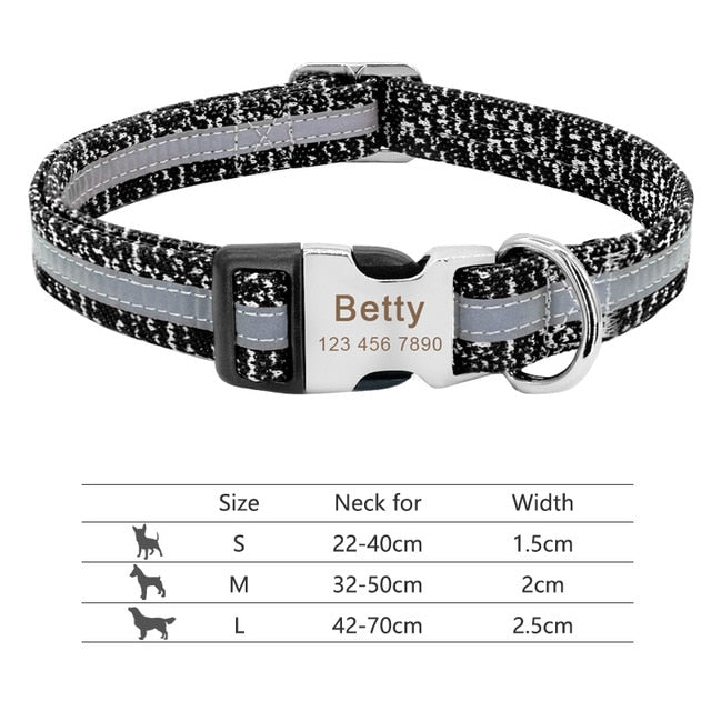 Personalized Pet Collar Engraved ID Tag Nameplate