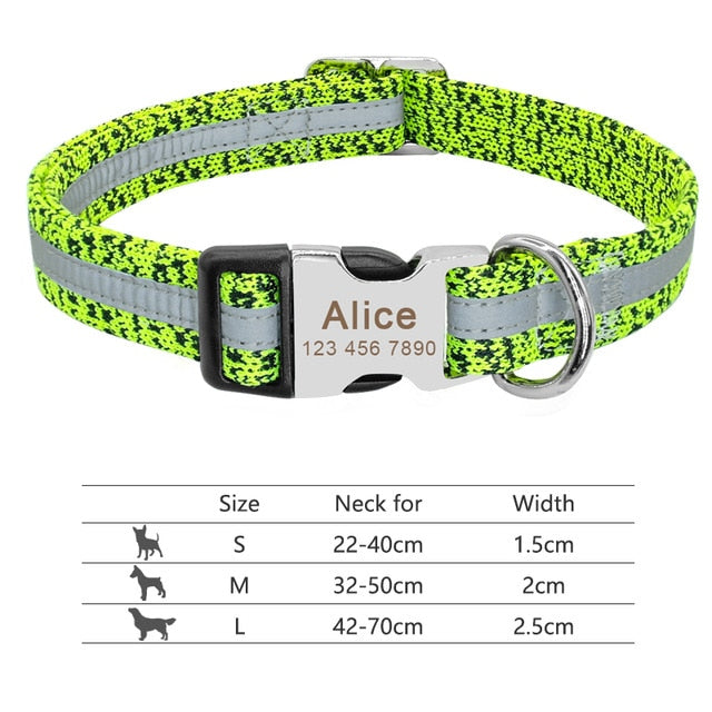 Personalized Pet Collar Engraved ID Tag Nameplate