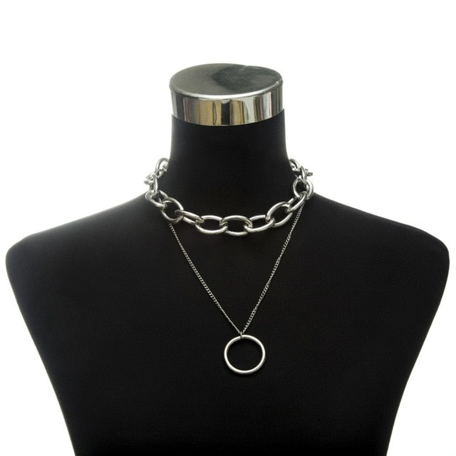 Vintage Chunky Chain Choker Necklace