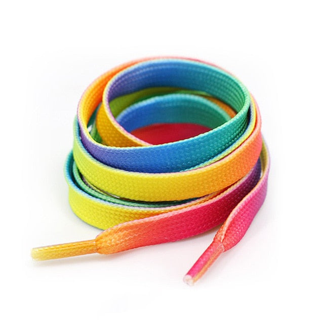 Colorful Print Sneaker Shoe Laces Flat Shoestrings
