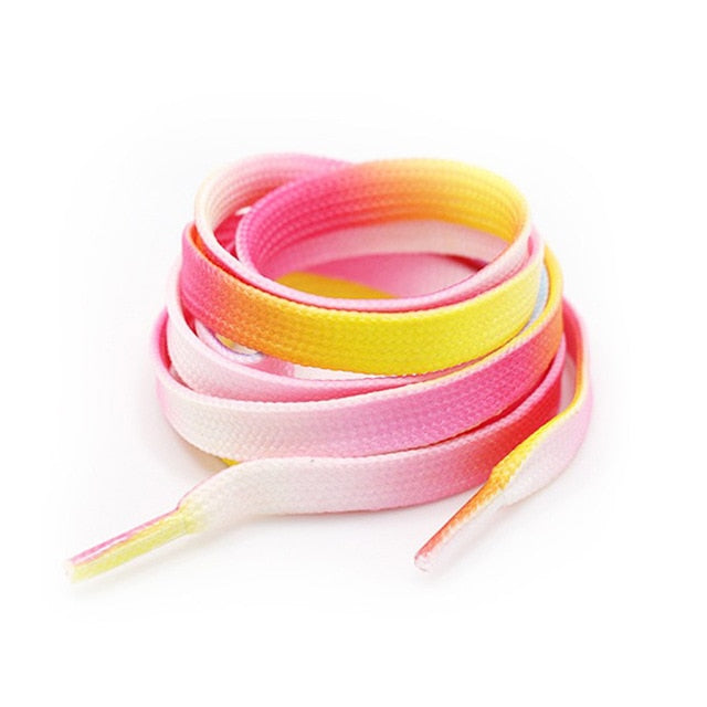Colorful Print Sneaker Shoe Laces Flat Shoestrings