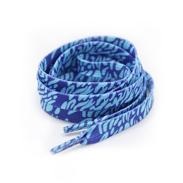 Colorful Print Sneaker Shoe Laces Flat Shoestrings