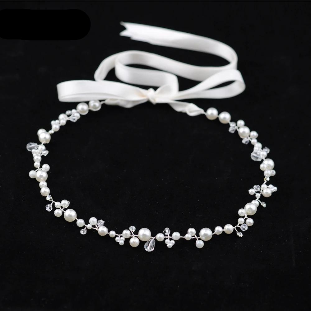 Silver Crystal Bridal Thin Belt Dress Sash